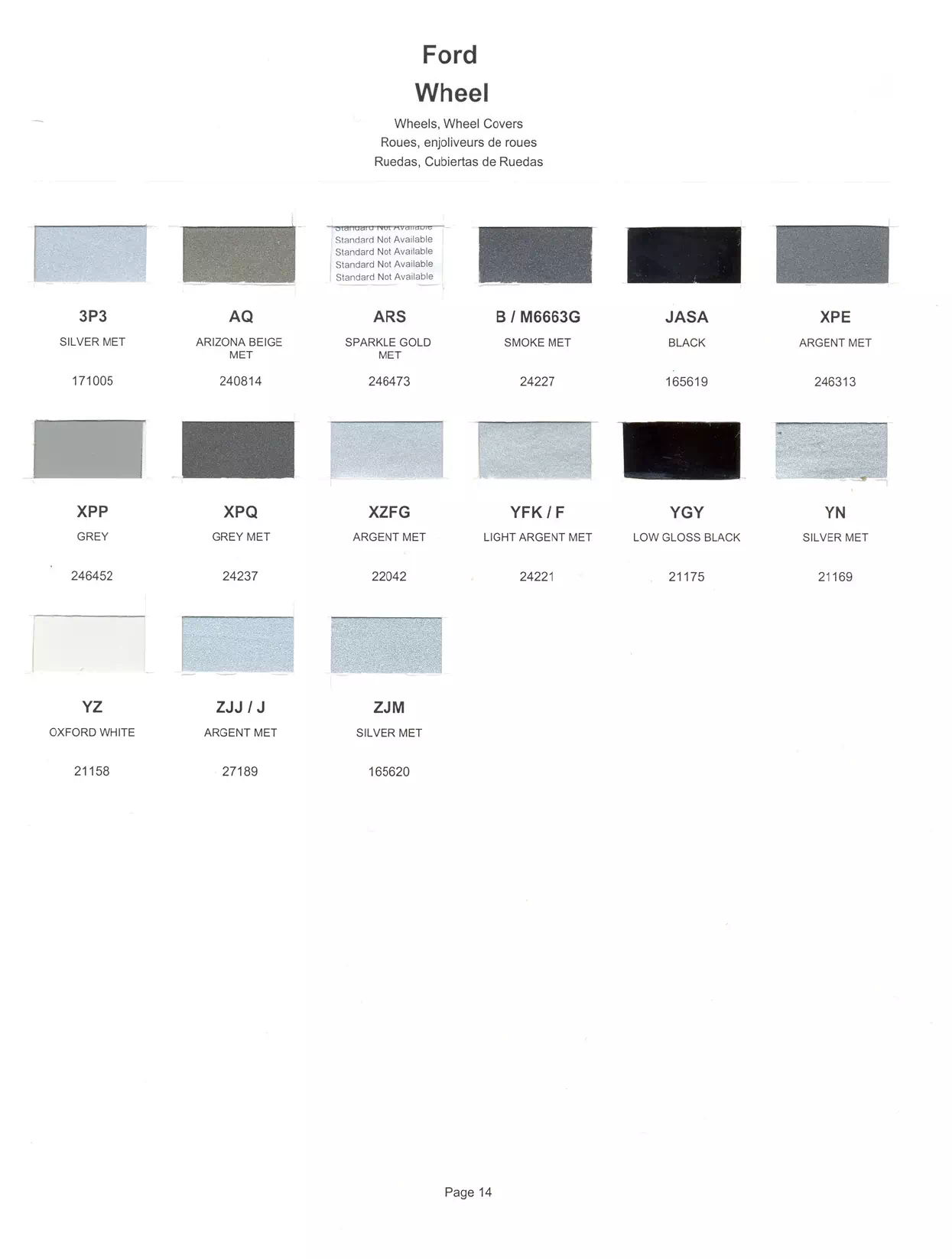 	Oem Colors, Paint Codes, Mixing Stock Numbers, and Color Names for 2001 Ford and Lincoln Vehicles