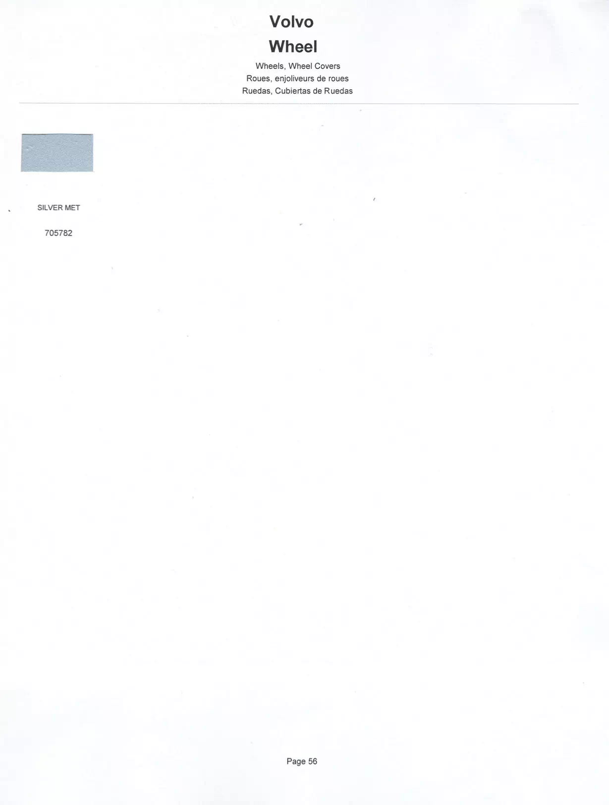 Oem Colors, Paint Codes, Mixing Stock Numbers, and Color Names for 2002 Volvo Vehicles