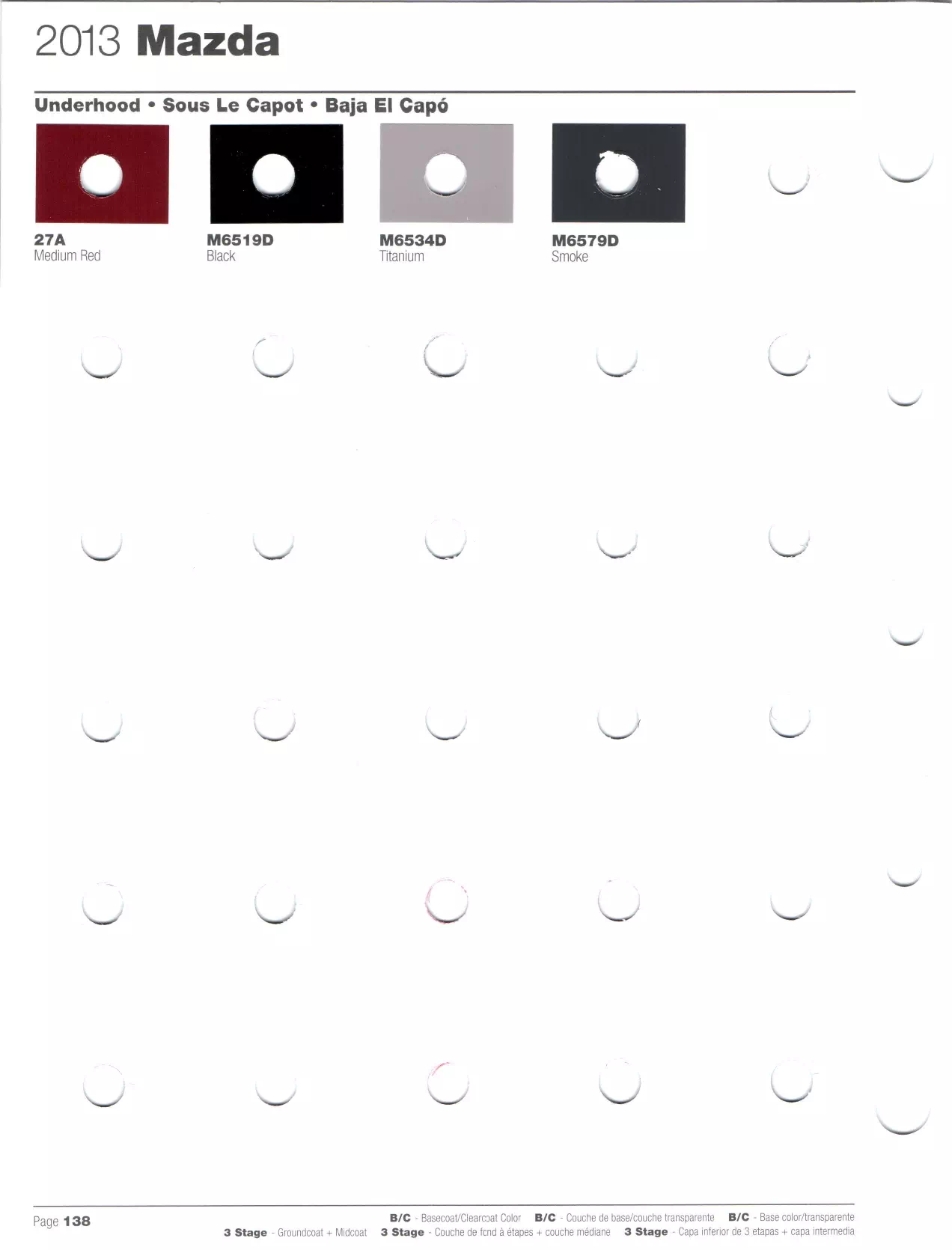 2013 Mazda Paint Codes and Color Chart Oem Colors, Paint Codes, Mixing Stock Numbers, and Color Names for 2013 Mazda Vehicles
