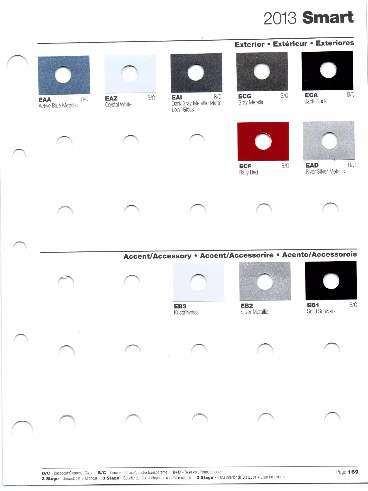 2013 Smart Paint Codes and Color Chart Oem Colors, Paint Codes, Mixing Stock Numbers, and Color Names for 2013 Smart Vehicles