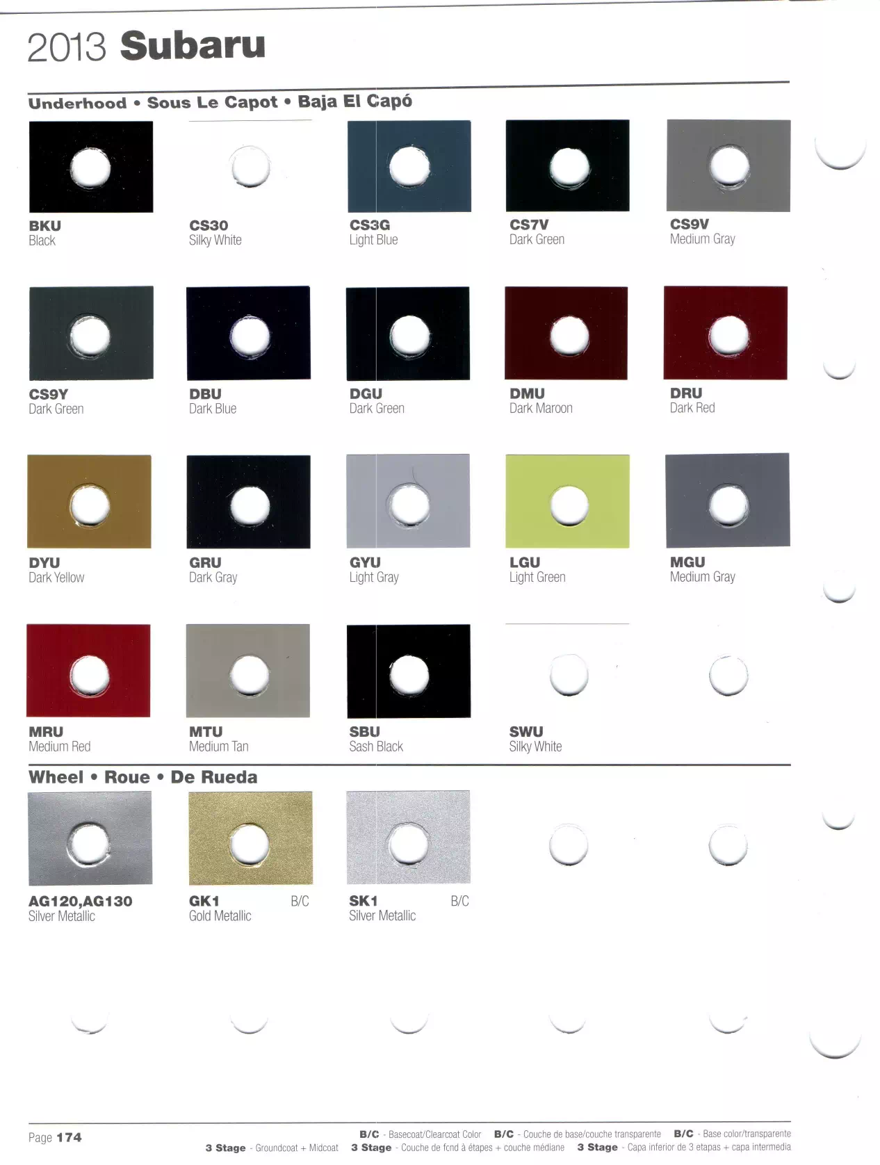 2013 Subaru Paint Codes and Color Chart Oem Colors, Paint Codes, Mixing Stock Numbers, and Color Names for 2013 Subaru Vehicles